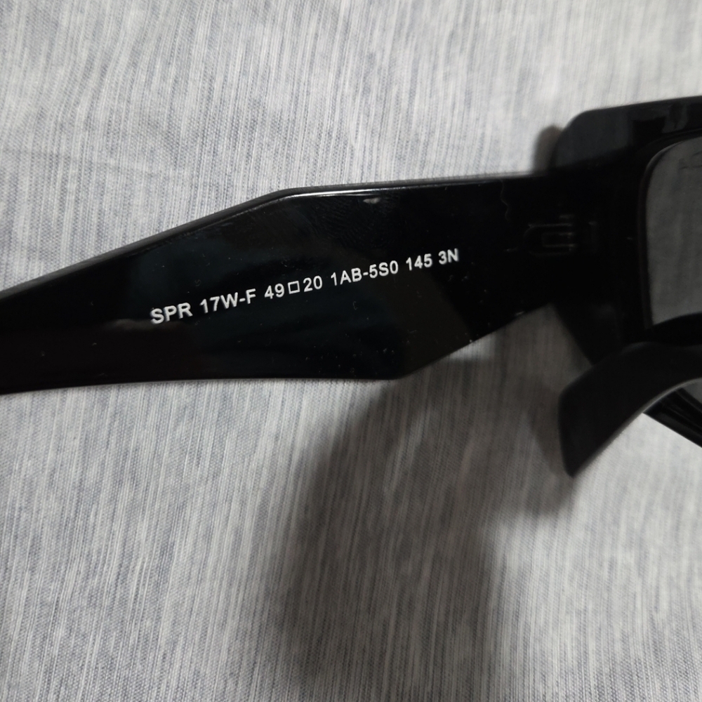 Prada Black Rectangular Sunglasses - Picture 7 of 7
